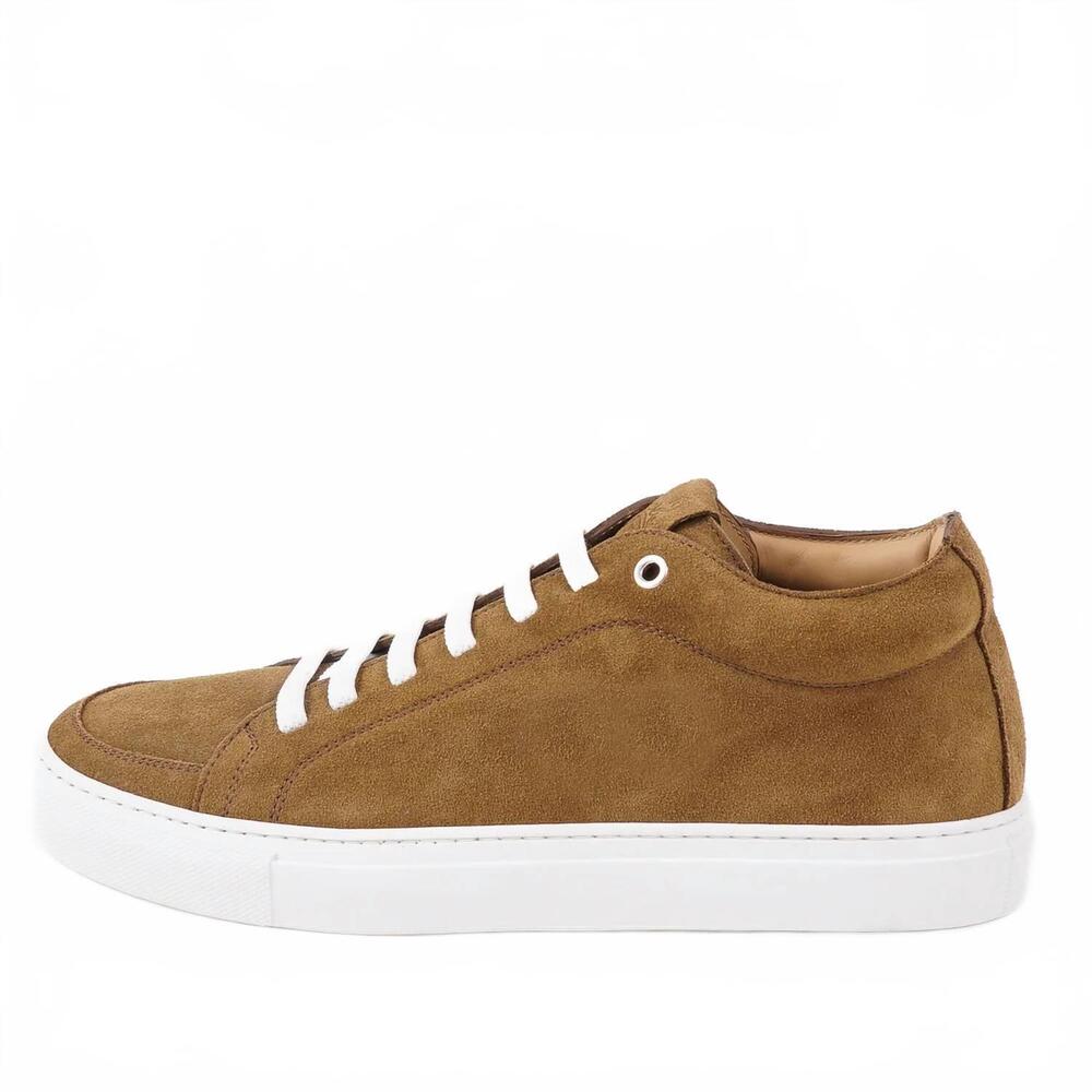 NEW PASTORI men's suede septimus sneaker in tobacco brown